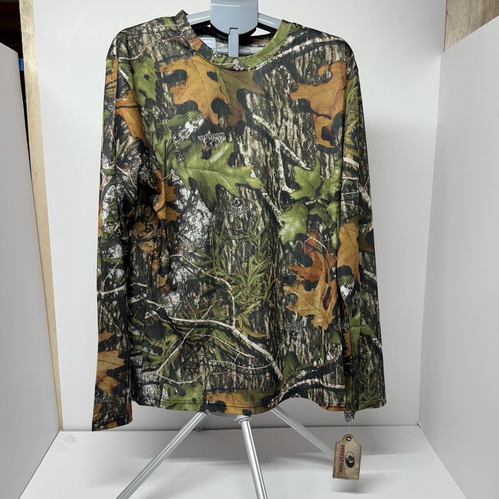Mossy Oak Men's Long Sleeve Camouflage Shirt NWT Random Camo Pattern LARGE